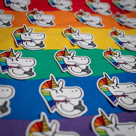 Fuck You Nicorn Sticker Etsy