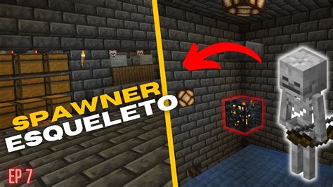 Fazendo Farm De XP Usando SPAWNER De Esqueleto Minecraft Survival