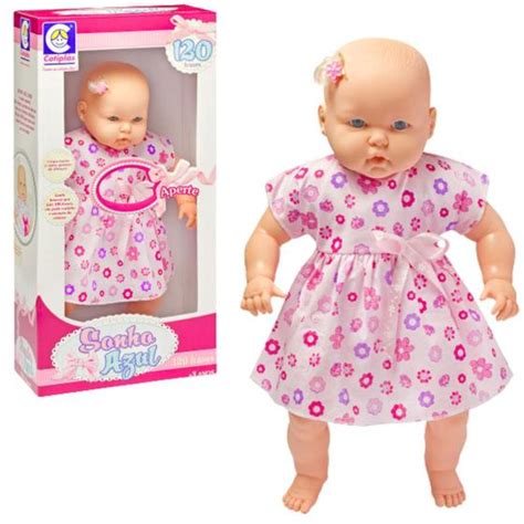 Boneca Menina Infantil Fala 120 Frases Bebezão Grande 56cm Em Vinil