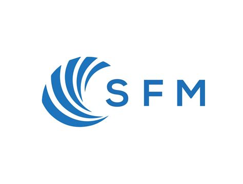 Sfm Letter Logo Design On White Background Sfm Creative Circle Letter