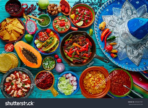 Powerpoint Template Mexican Food Mix Colorful Background Kumhhoopi