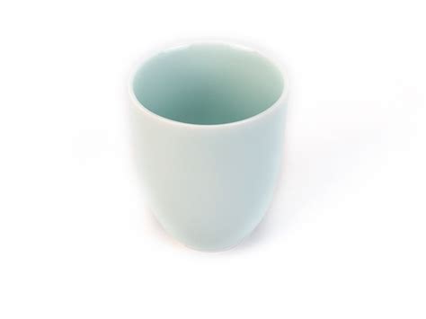 Hand Painted Lotus Celadon Teacup Seven Cups