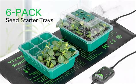 Amazon VIVOSUN 6 Pack Seed Starter Trays 72 Cell Seed Starter