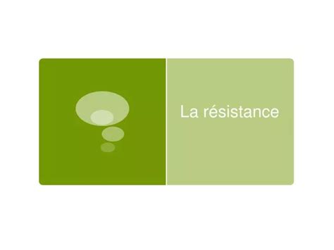 PPT La résistance PowerPoint Presentation free download ID 2143382