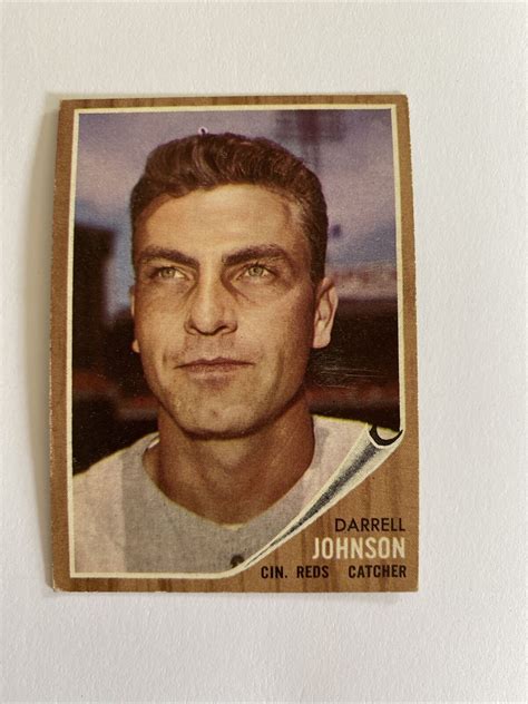 1962 Topps Baseball Darrell Johnson Cincinnati Reds Card 16 Ebay