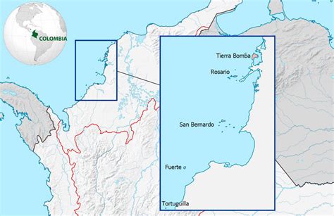 Mapa del Archipiélago de las Islas del Rosario, Mar Caribe. | Download Scientific Diagram