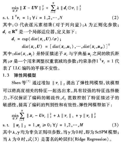 基于弹性网和直方图相交的非负局部稀疏编码参考网