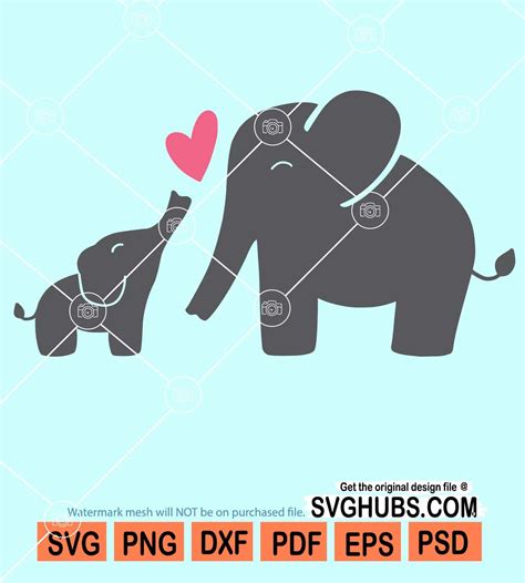 Mom And Baby Elephant Svg Mom Elephant Svg Baby Elephant Svg Mom And