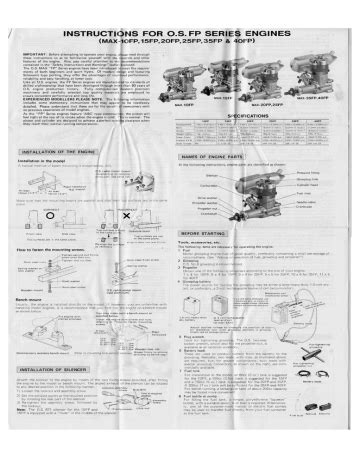 O S Fp Series Engines Instructions Manualzz