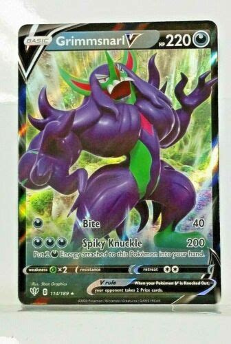 Grimmsnarl V 114 189 Ultra Rare Holo Pokemon Darkness Ablaze NM M EBay