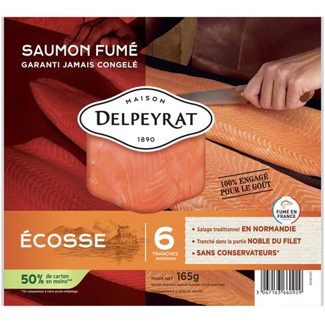 Saumon Fum Origine Ecosse Tranches Le Paquet De G Prix Carrefour