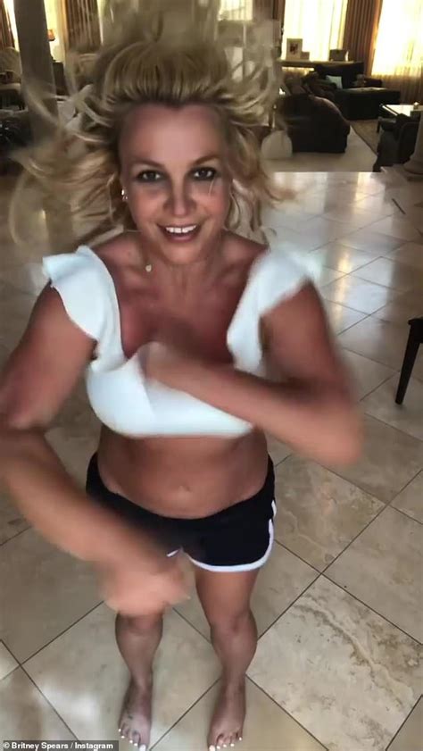 Britney Spears Joyfully Dances At Home In A White Bralette After