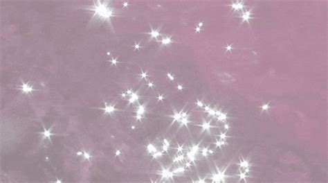 A Pink Background With White Stars In The Middle And Light Shining Down