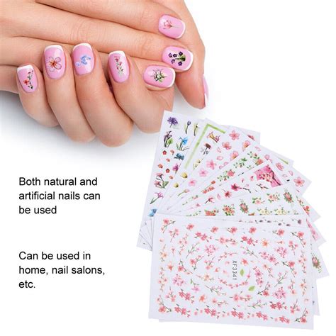 8pcs Nail Art Sticker Selbstklebende Nageldekoration DIY Maniküre