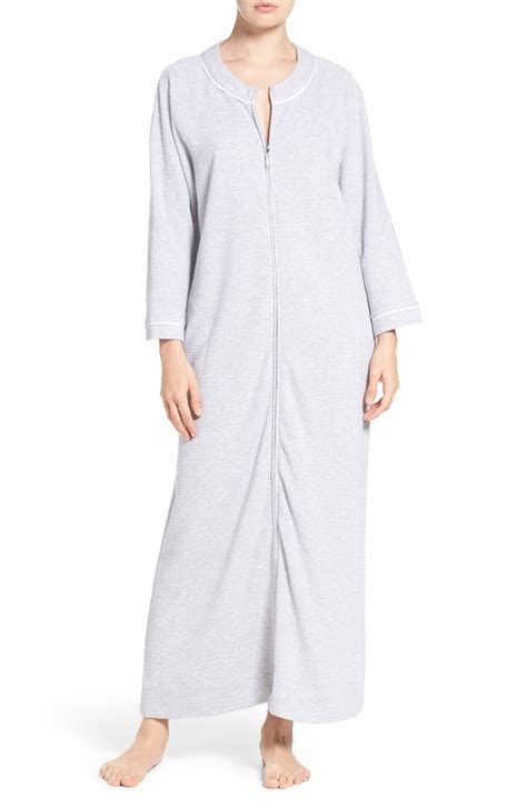 Carole Hochman Designs Waffle Knit Zip Robe Nordstrom