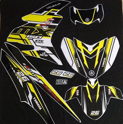 Jual DECAL STICKER JUPITER MX KING 150 DEKAL STIKER Kuning Abstrac Di