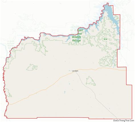 Map of Garfield County, Montana - Thong Thai Real