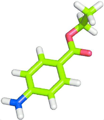 Structure of benzocaine. The structure of benzocaine retrieved from ...