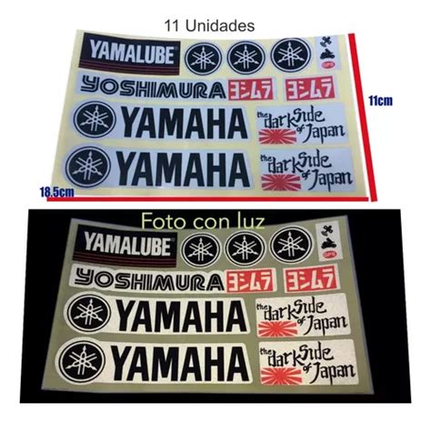 Yamaha Kit Calcomanías Reflectifvas X 11 Unidades Sticker Ad MercadoLibre