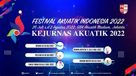 Prsi Kembali Gelar Festival Akuatik Indonesia Mulai 26 Juli 2022