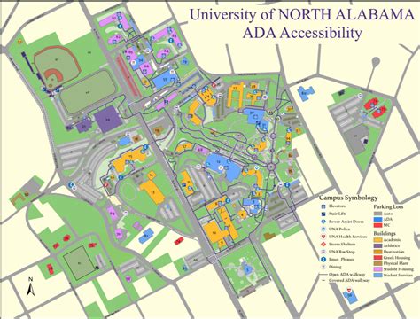 University Of North Alabama Campus Map Map