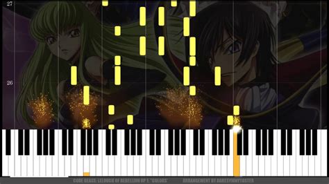 Code Geass Op 1 Colors My Piano Arrangement Youtube