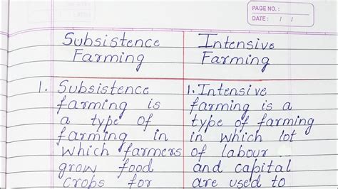 Difference Between Subsistence Farming And Intensive Farming YouTube