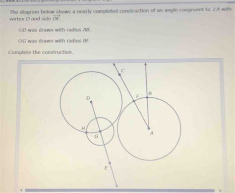 Solved The Diagram Below Shows A Nearly Completed Construction Of An