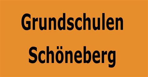 Grundschulen Im Ortsteil Sch Neberg