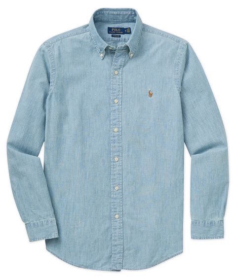 Polo Ralph Lauren Long Sleeve Chambray Sport Shirt Westport Big And Tall