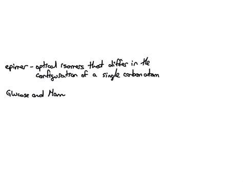 SOLVED: 3- Which of the following is the examples of Epimers? a ...