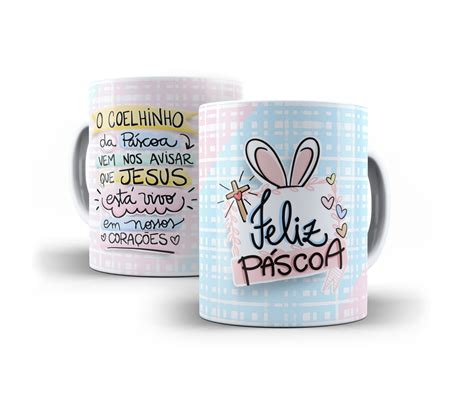 Caneca Feliz Páscoa Elo7 Produtos Especiais