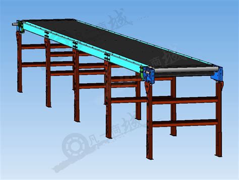 皮带输送机 水平输送线3d模型图下载凡一商城