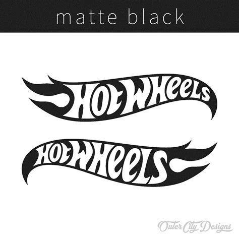 Hot Wheels Logo Decals Left Right Set Custom Vinyl Toy Etsy