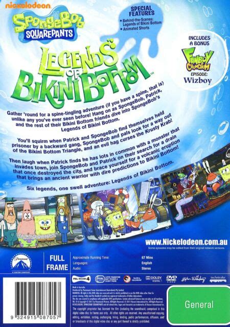 Spongebob Squarepants Legends Of Bikini Bottom DVD 2011 For Sale