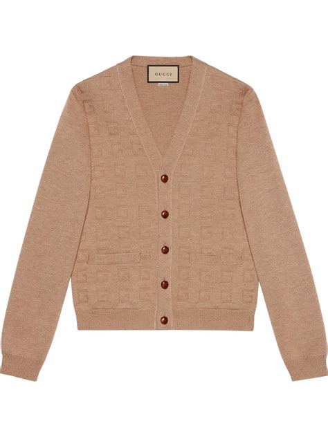 Gucci Intarsia Knit Logo Cardigan Editorialist