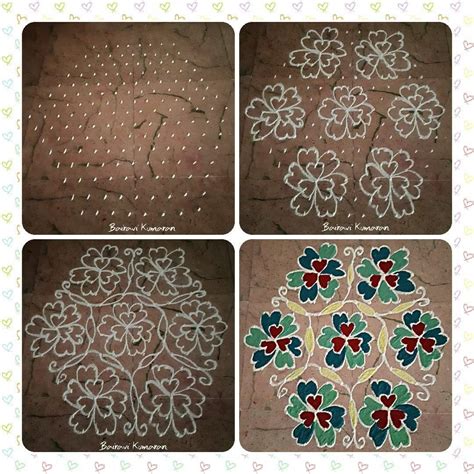 Flowers Kolam 15 8 Dots Kolam Kolams Of India