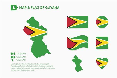 Map and flag of Guyana 2082599 Vector Art at Vecteezy