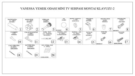 VANESSA YEMEK ODASI 22VSN3002VEVB MONTAJ KILAVUZLARI