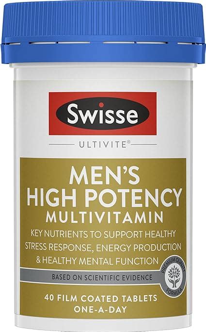 Swisse Ultivite Men S High Potency Multivitamin B Vitamins To Support