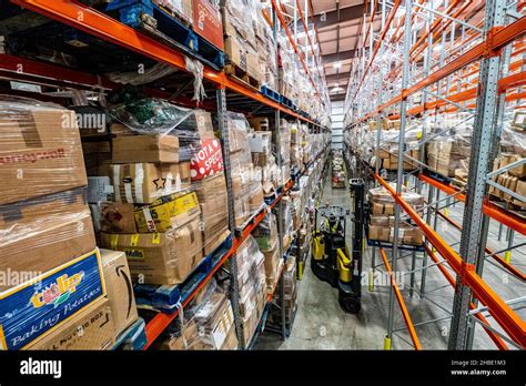 Warehouse Shelving With Stock Stock Photo Alamy