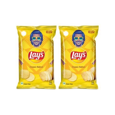 Lays Classic Salted Flavor Potato Chips Pack Of 2 Price Buy Online