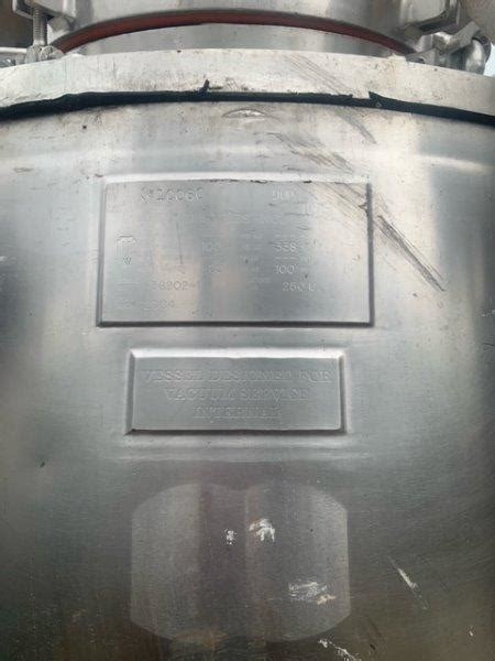 Used Gallon Stainless Steel Jacketed Mix Tank Fv Internal Psi