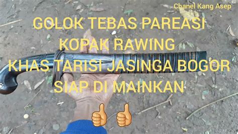 GOLOK KOPAK RAWING KHAS TARISI JASINGA BOGOR KAYU JOHAR KIARENG