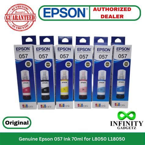 Genuine Epson 057 Ink 70ml For L8050 L18050 Shopee Philippines