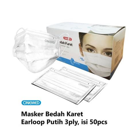 Jual Masker Medis Karet Putih Onemed Box Isi Pcs Masker Medis Putih