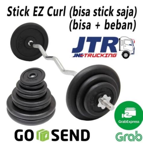 Jual Dumbell Set Stick Ez Curl Kg Curl Bar Beban Kg Dumbell