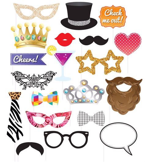 Adults Kids Party Photo Booth Props Supplies Funny Face Party Picture