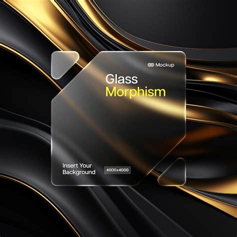 Premium Photo Glassmorphism Mockup