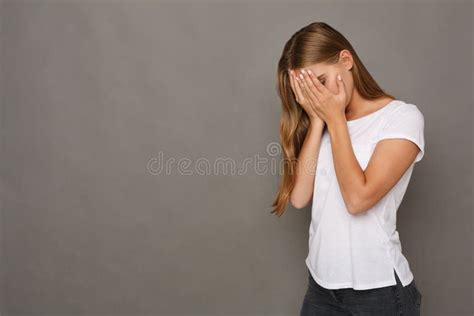 Portrait Of Crying Young Lonely Woman Stock Photo Image Of Loneliness